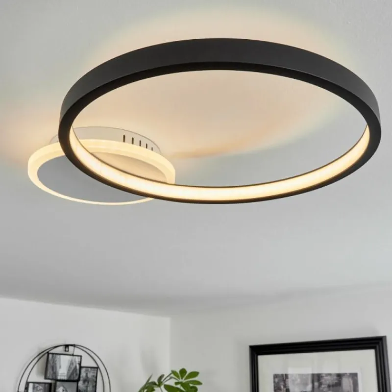 hofstein Plafonnier Bina LED Blanc, 1 lumière, Télécommandes