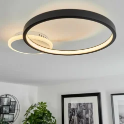 hofstein Plafonnier Bina LED Blanc, 1 lumière, Télécommandes