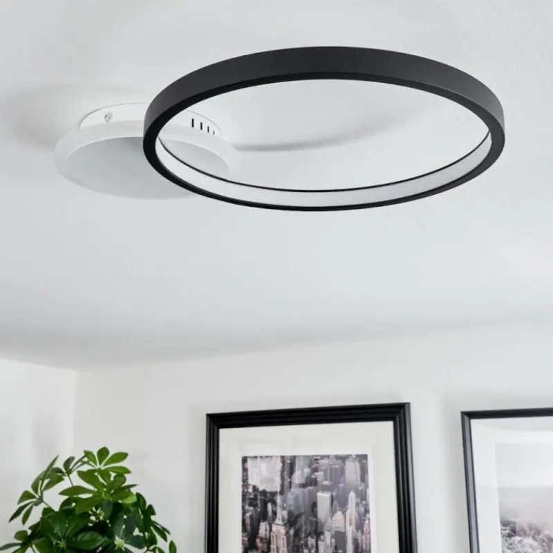 hofstein Plafonnier Bina LED Blanc, 1 lumière, Télécommandes