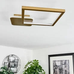 hofstein Plafonnier Bina LED Laiton, 1 lumière, Télécommandes