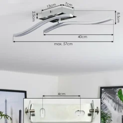 hofstein Plafonnier Biskopstorp LED Chrome, 1 lumière