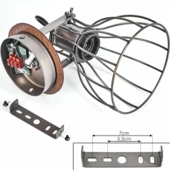 Lampes Vintages & Rétros-hofstein Plafonnier Bitterroot Brun, Bois foncé, 1 lumière