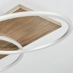 hofstein Plafonnier Blandford LED Écru, Nickel mat, Argenté, 2 lumières, Télécommandes