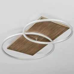 hofstein Plafonnier Blandford LED Écru, Nickel mat, Argenté, 2 lumières, Télécommandes