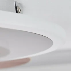 hofstein Plafonnier Blandford LED Écru, Nickel mat, Argenté, 1 lumière, Télécommandes