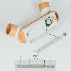 Luminaires Scandinaves-hofstein Plafonnier Blondo Écru, Blanc, 2 lumières