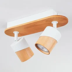 Luminaires Scandinaves-hofstein Plafonnier Blondo Écru, Blanc, 2 lumières