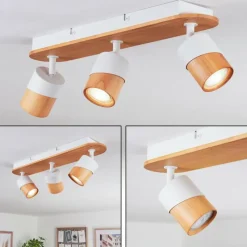 Luminaires Scandinaves-hofstein Plafonnier Blondo Écru, Blanc, 3 lumières