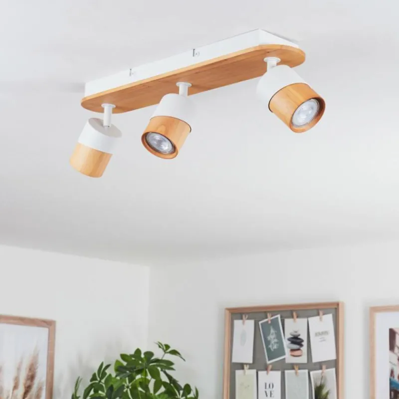 Luminaires Scandinaves-hofstein Plafonnier Blondo Écru, Blanc, 3 lumières