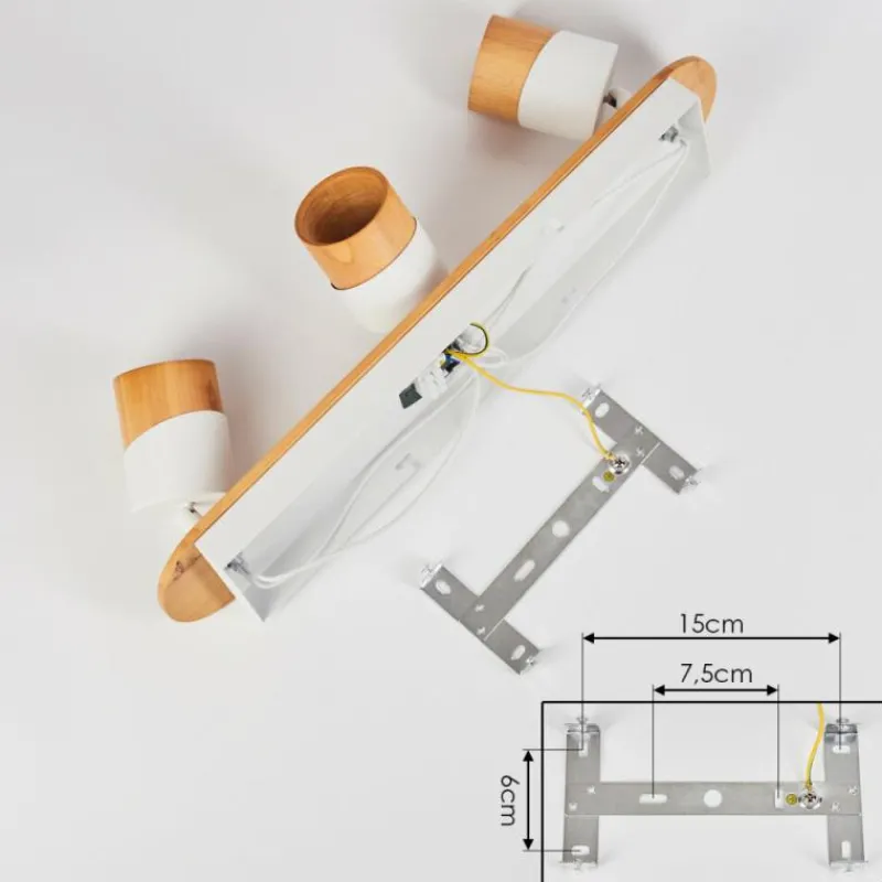 Luminaires Scandinaves-hofstein Plafonnier Blondo Écru, Blanc, 3 lumières
