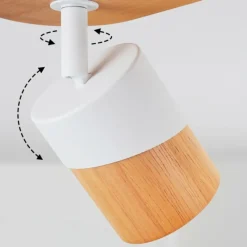 Luminaires Scandinaves-hofstein Plafonnier Blondo Écru, Blanc, 3 lumières