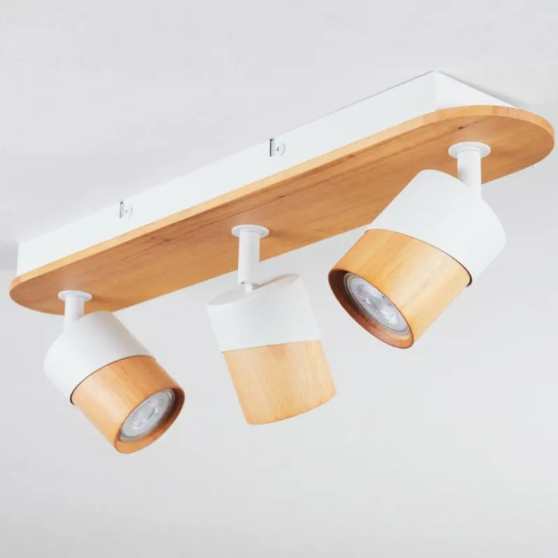 Luminaires Scandinaves-hofstein Plafonnier Blondo Écru, Blanc, 3 lumières