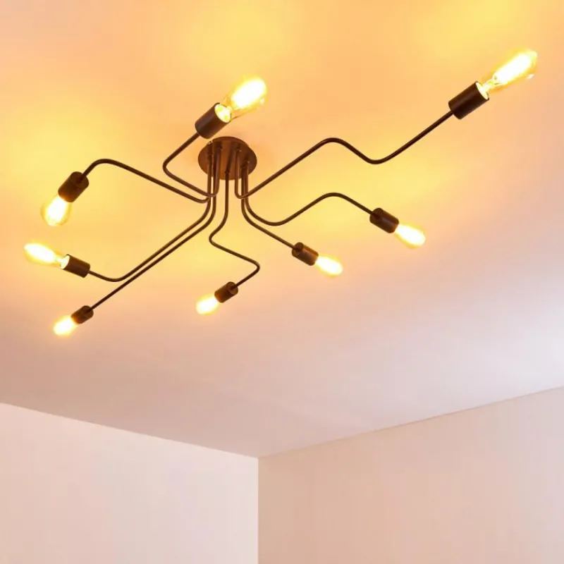 hofstein Plafonnier Bogno Noir, 8 lumières