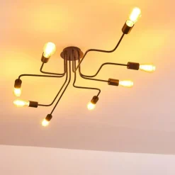 hofstein Plafonnier Bogno Noir, 8 lumières