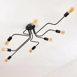 hofstein Plafonnier Bogno Noir, 8 lumières