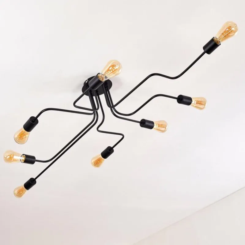 hofstein Plafonnier Bogno Noir, 8 lumières