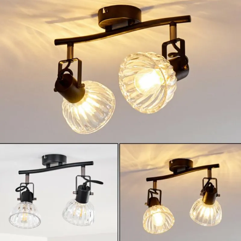 hofstein Plafonnier Bohemia Noir, 2 lumières