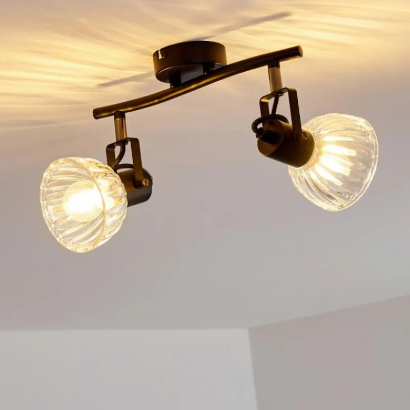 hofstein Plafonnier Bohemia Noir, 2 lumières