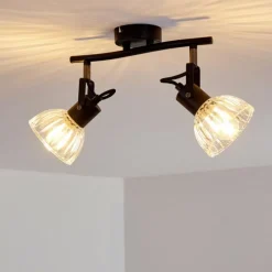 hofstein Plafonnier Bohemia Noir, 2 lumières