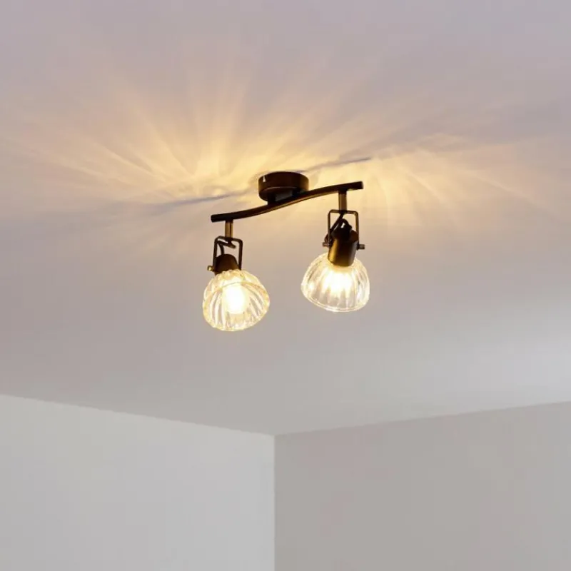 hofstein Plafonnier Bohemia Noir, 2 lumières