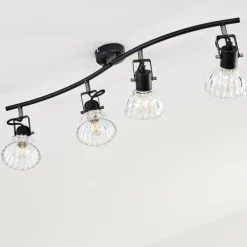 hofstein Plafonnier Bohemia Noir, 4 lumières