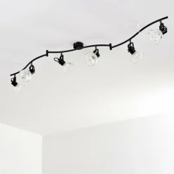 hofstein Plafonnier Bois Noir, 6 lumières