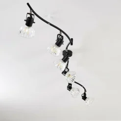 hofstein Plafonnier Bois Noir, 6 lumières