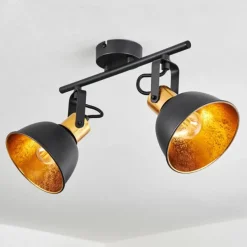 Luminaires Scandinaves-hofstein Plafonnier Borik Noir, 2 lumières