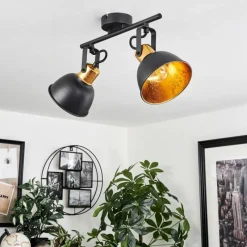 Luminaires Scandinaves-hofstein Plafonnier Borik Noir, 2 lumières