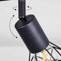 Lampes Vintages & Rétros-hofstein Plafonnier Borio Brun, Noir, 2 lumières