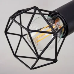 Lampes Vintages & Rétros-hofstein Plafonnier Borio Brun, Noir, 2 lumières