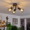 Lampes Vintages & Rétros-hofstein Plafonnier Borio Brun, Noir, 3 lumières
