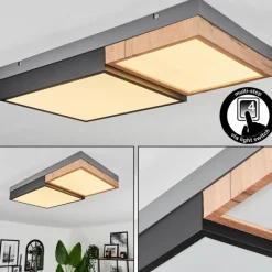 hofstein Plafonnier Bornos LED Anthracite, 1 lumière