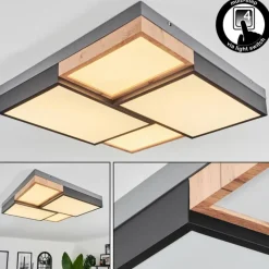 hofstein Plafonnier Bornos LED Anthracite, 1 lumière