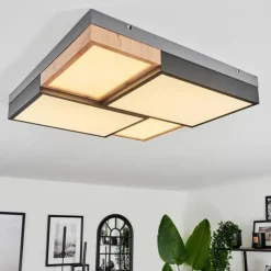 hofstein Plafonnier Bornos LED Anthracite, 1 lumière
