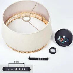 Lampes En Tissu-hofstein Plafonnier Bosatorp Noir, 1 lumière