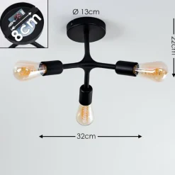 Lampes Vintages & Rétros-hofstein Plafonnier Bottnaryd Noir, 3 lumières