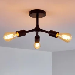 Lampes Vintages & Rétros-hofstein Plafonnier Bottnaryd Noir, 3 lumières
