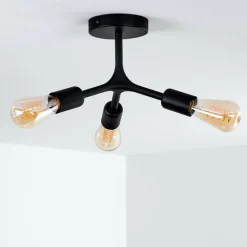 Lampes Vintages & Rétros-hofstein Plafonnier Bottnaryd Noir, 3 lumières