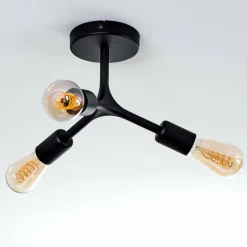 Lampes Vintages & Rétros-hofstein Plafonnier Bottnaryd Noir, 3 lumières