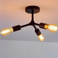 Lampes Vintages & Rétros-hofstein Plafonnier Bottnaryd Noir, 3 lumières