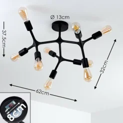 Lampes Vintages & Rétros-hofstein Plafonnier Bottnaryd Noir, 9 lumières