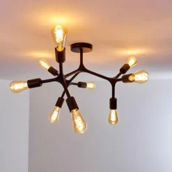 Lampes Vintages & Rétros-hofstein Plafonnier Bottnaryd Noir, 9 lumières
