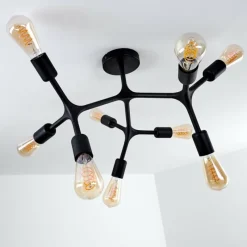 Lampes Vintages & Rétros-hofstein Plafonnier Bottnaryd Noir, 9 lumières