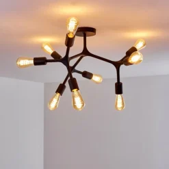 Lampes Vintages & Rétros-hofstein Plafonnier Bottnaryd Noir, 9 lumières
