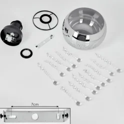 Suspension Verre Fumé-hofstein Plafonnier Boudry Noir, 1 lumière