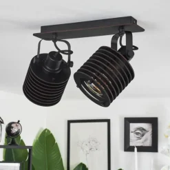 Luminaires Scandinaves-hofstein Plafonnier Boula Noir, 2 lumières