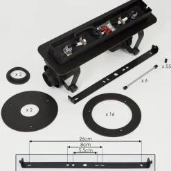 Luminaires Scandinaves-hofstein Plafonnier Boula Noir, 2 lumières