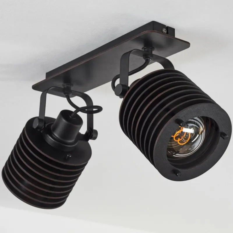 Luminaires Scandinaves-hofstein Plafonnier Boula Noir, 2 lumières