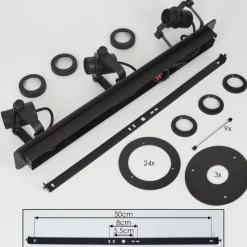 Luminaires Scandinaves-hofstein Plafonnier Boula Noir, 3 lumières